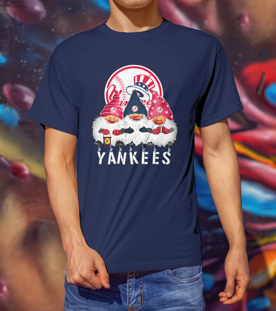 Yankees Merry Christmas Happy Holidays New York Yankees T-Shirt