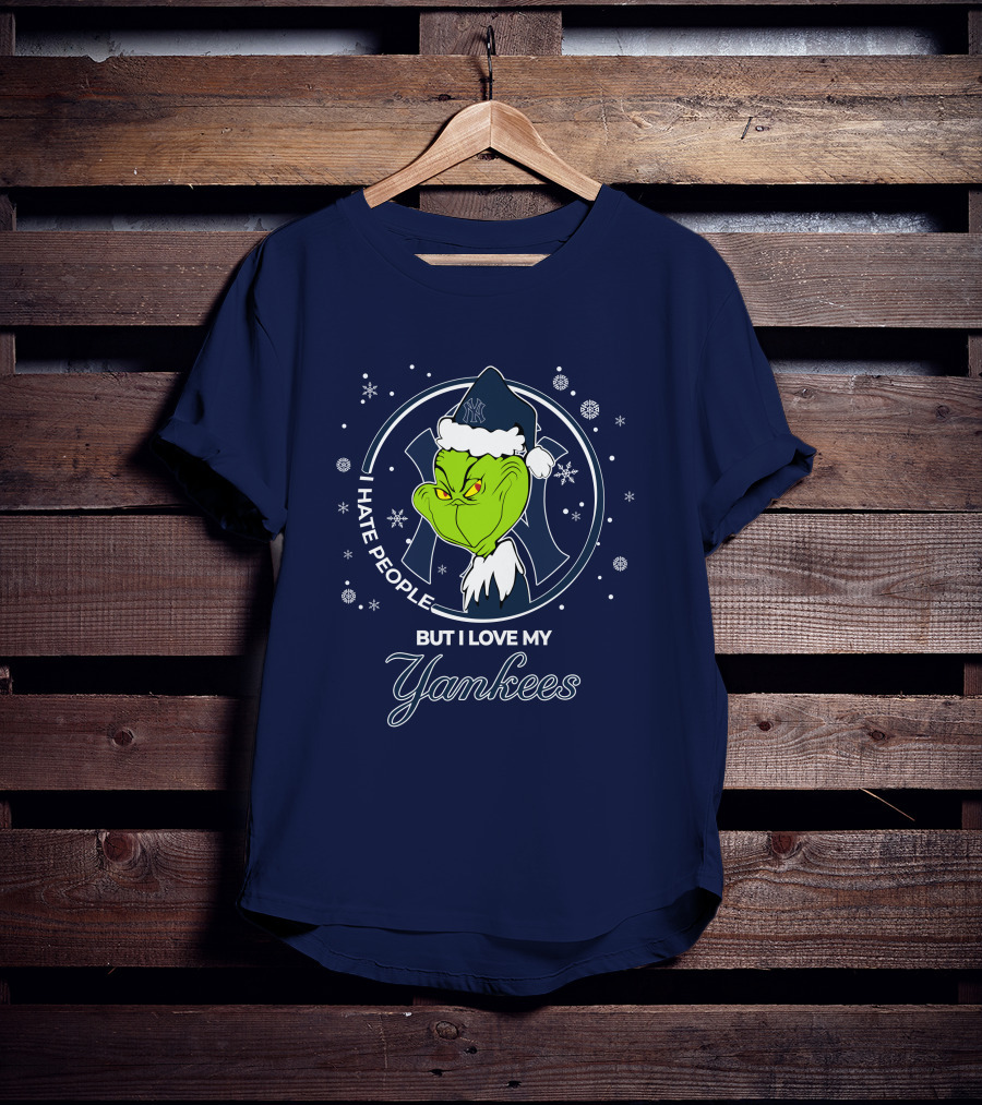 Christmas Grinch I Hate People But I Love My Yankees T-Shirt