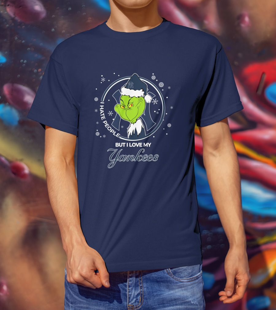 Christmas Grinch I Hate People But I Love My Yankees T-Shirt