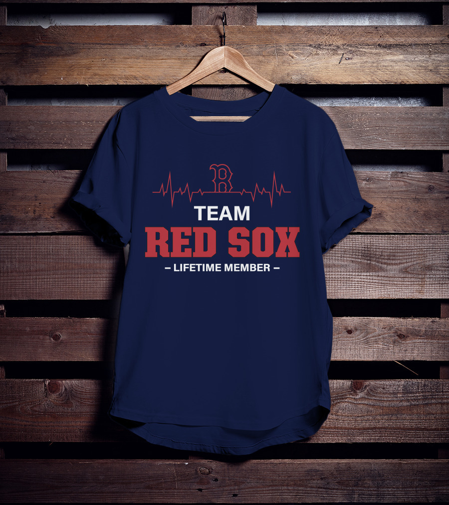 Team Red Sox Lifetime Member עם הדופק Red B T-Shirt