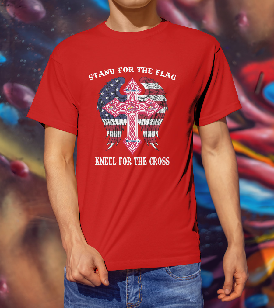 Stand For The Flag Kneel For The Cross St. Louis Cardinals T-Shirt