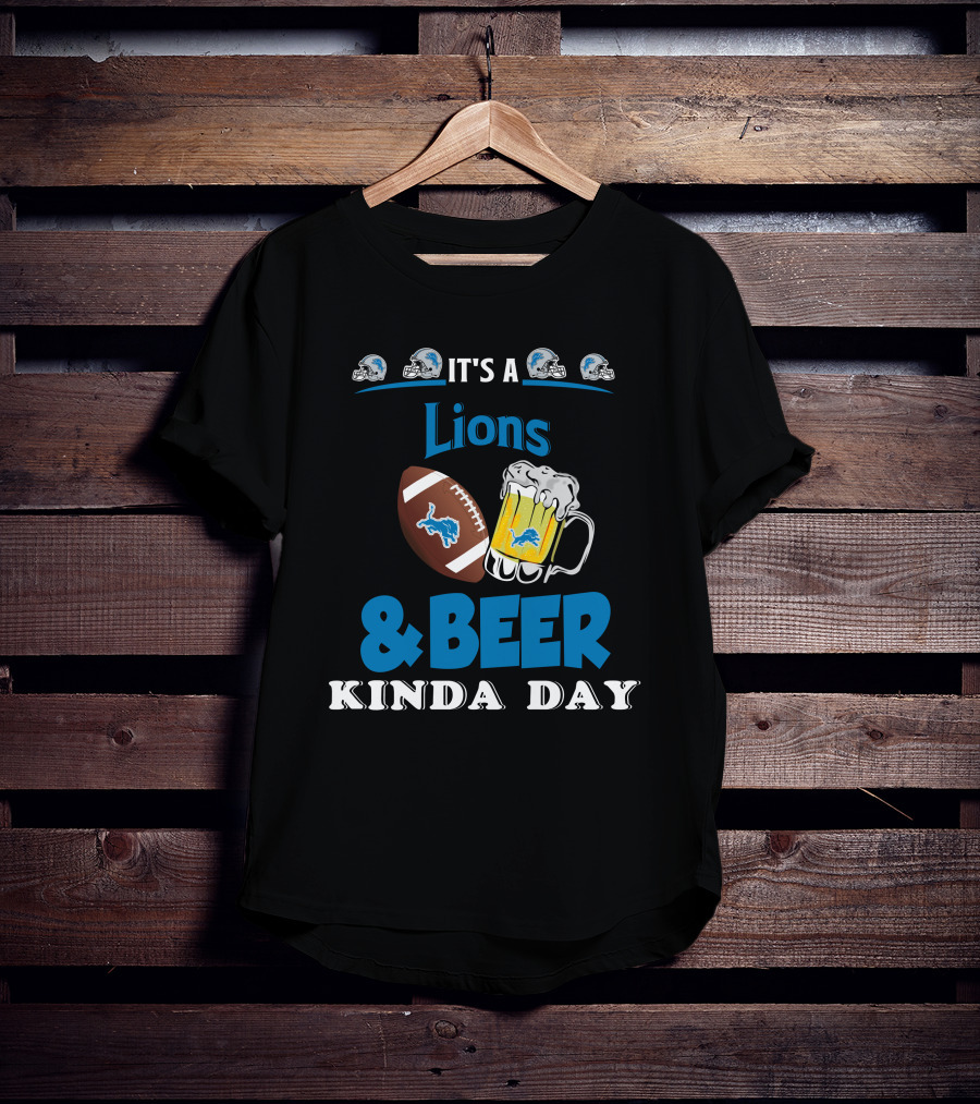 Detroit Lions Football And Beer Celebration Day T-Shirt