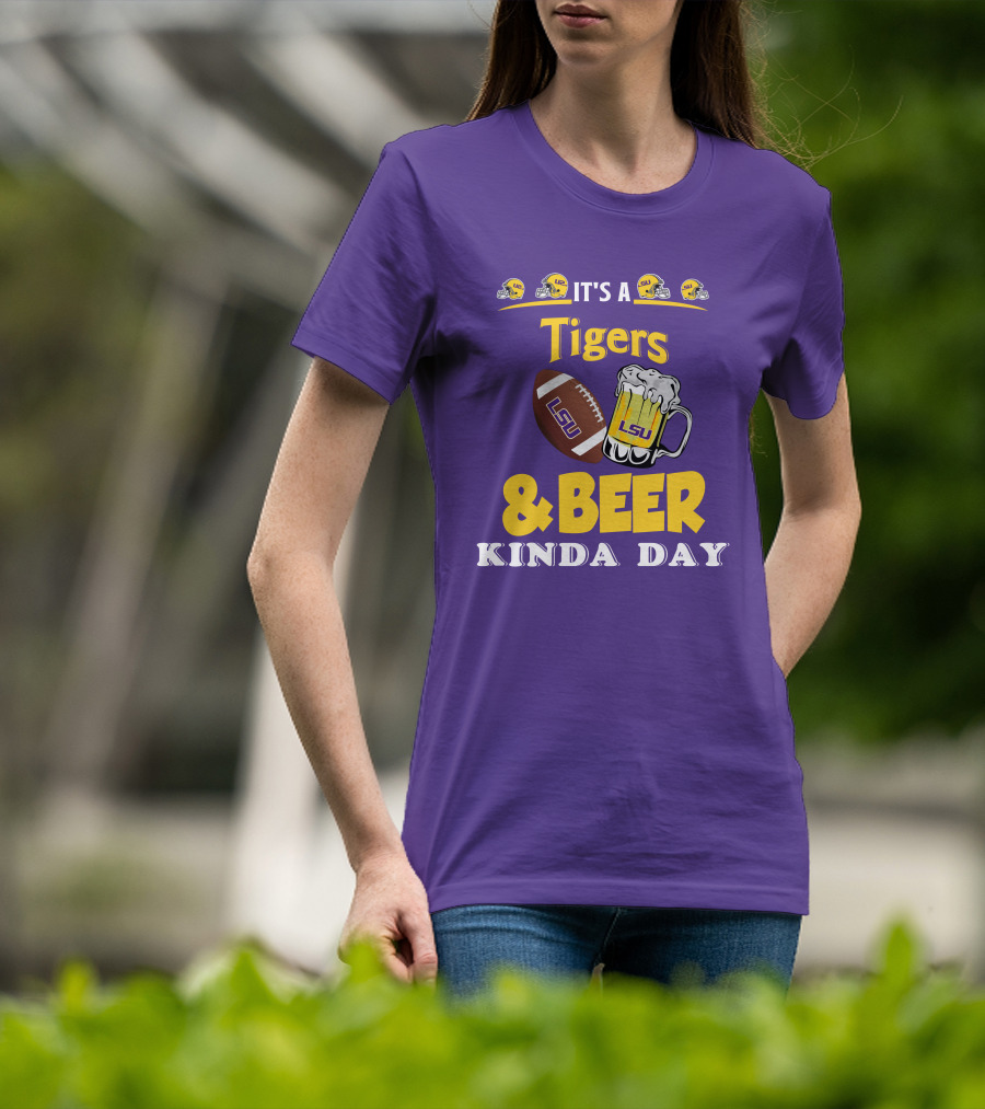 LSU Tigers Football And Beer Celebration Day T-Shirt
