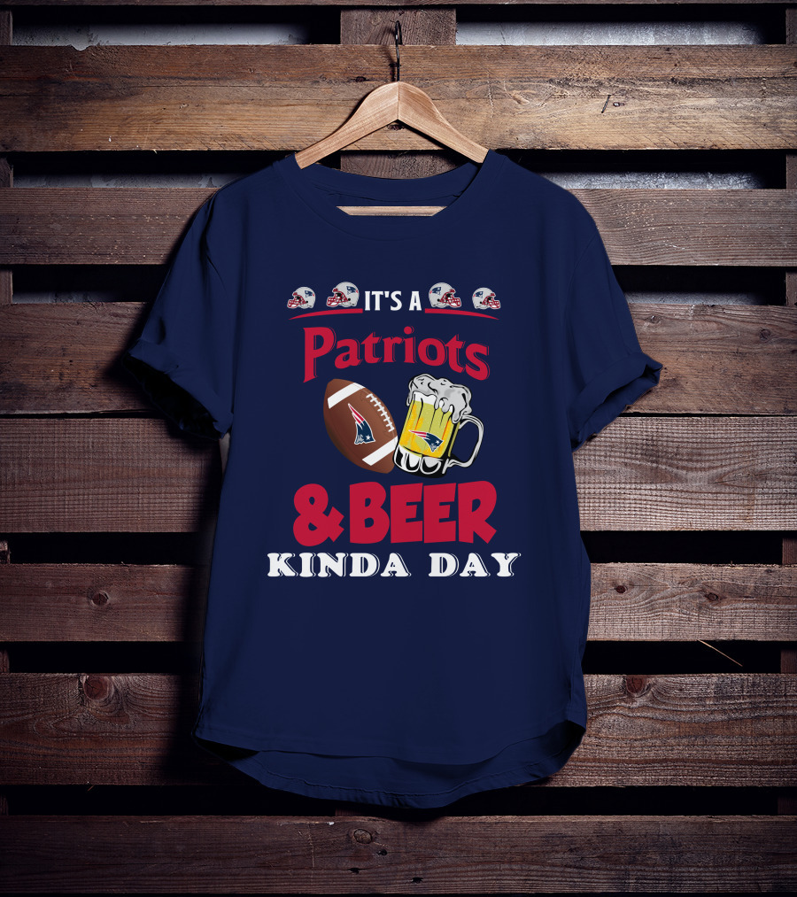 New England Patriots Football And Beer Celebration Day T-Shirt