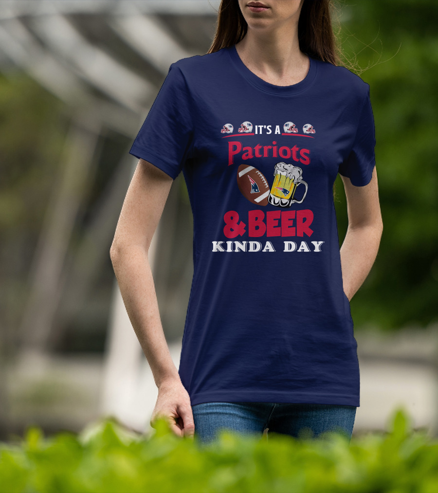 New England Patriots Football And Beer Celebration Day T-Shirt