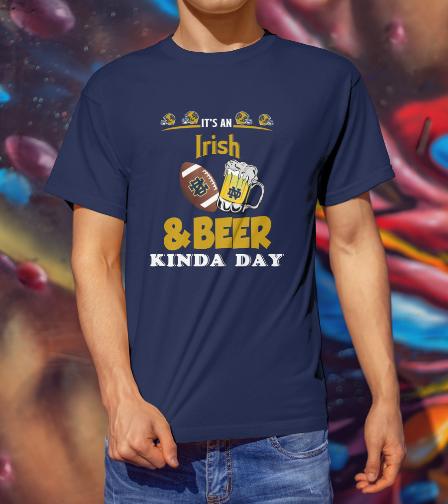 It's An Irish And Beer Kinda Day With Football Helmets And Mug T-Shirt
