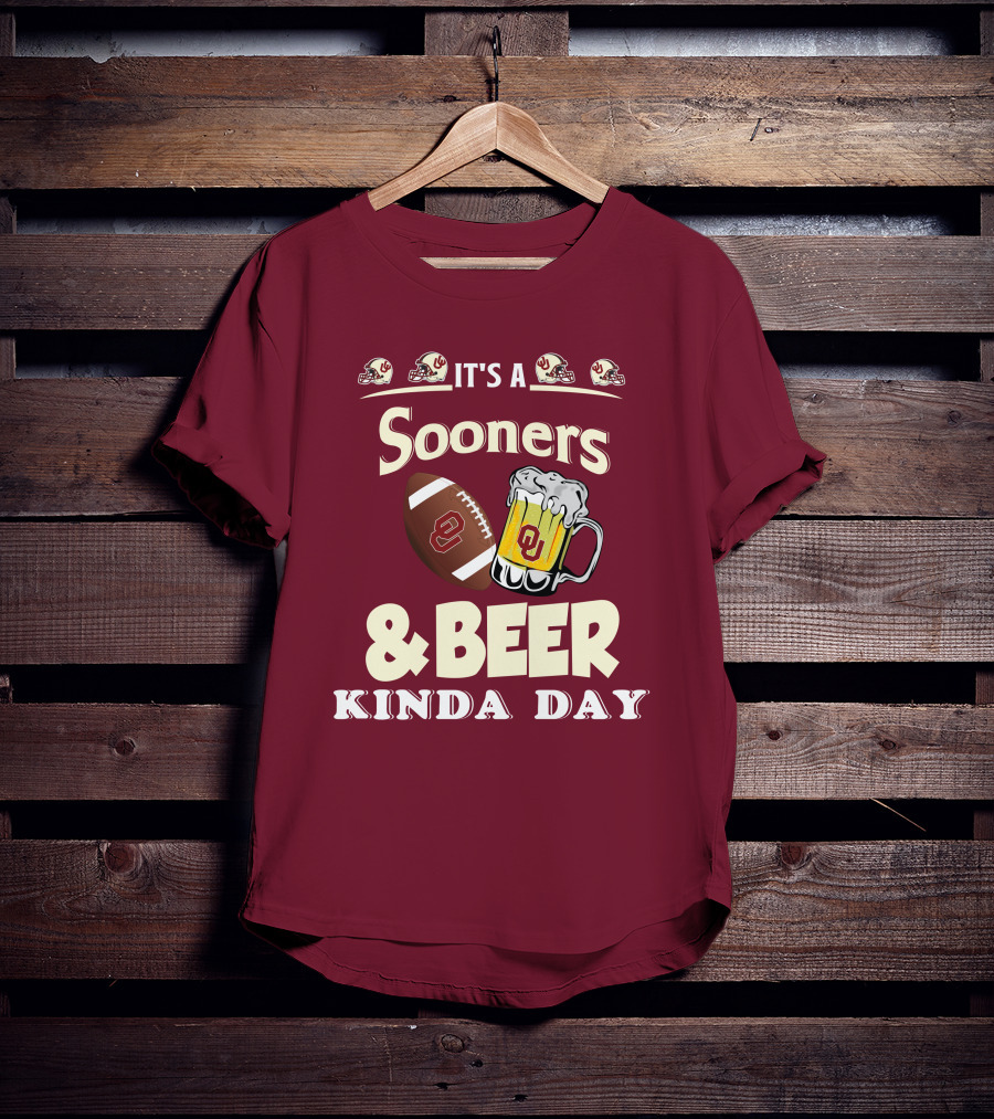 Oklahoma Sooners Football And Beer Kinda Day T-Shirt