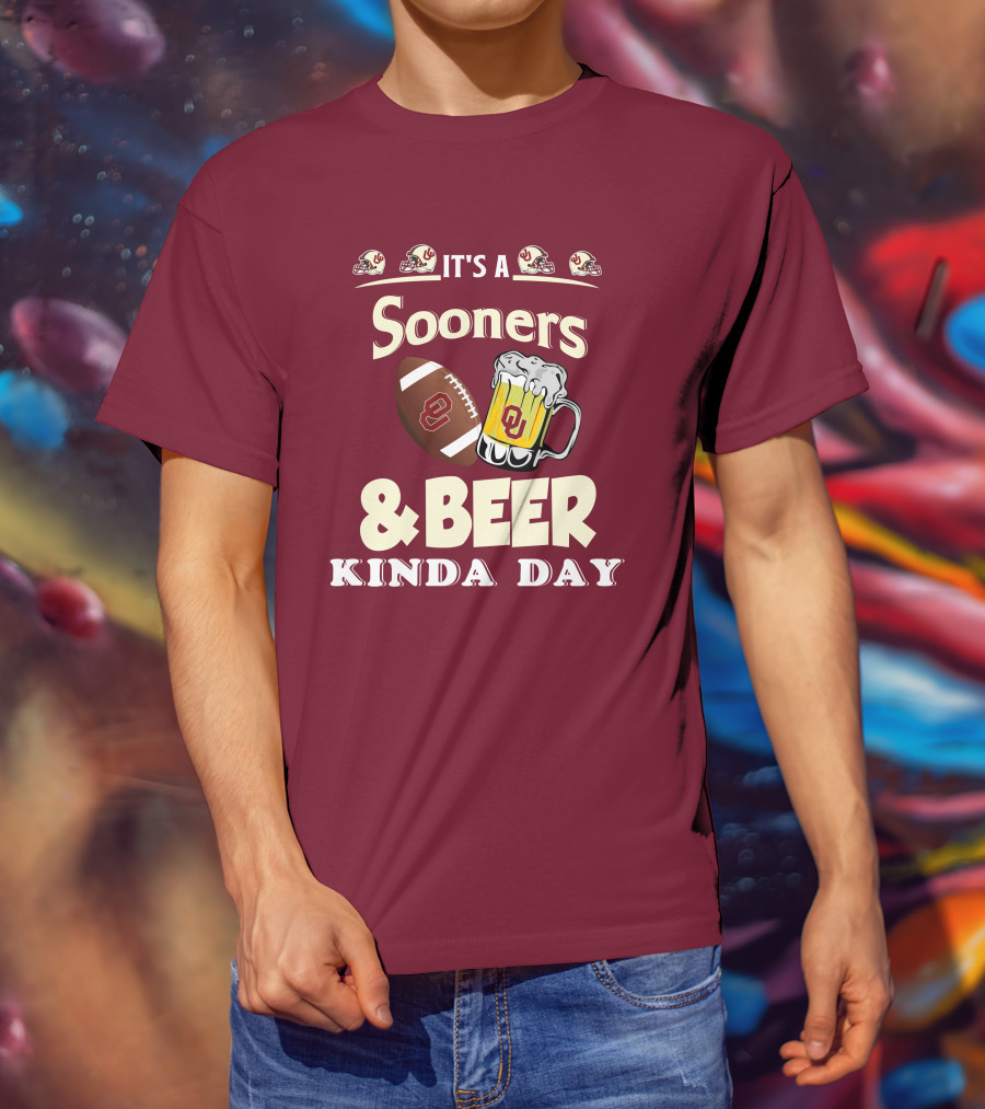 Oklahoma Sooners Football And Beer Kinda Day T-Shirt
