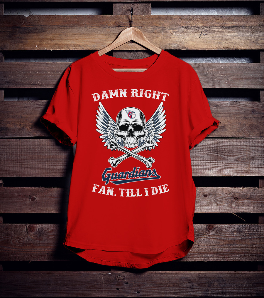 Damn Right Guardians Fan Till I Die Skull Wings T-Shirt
