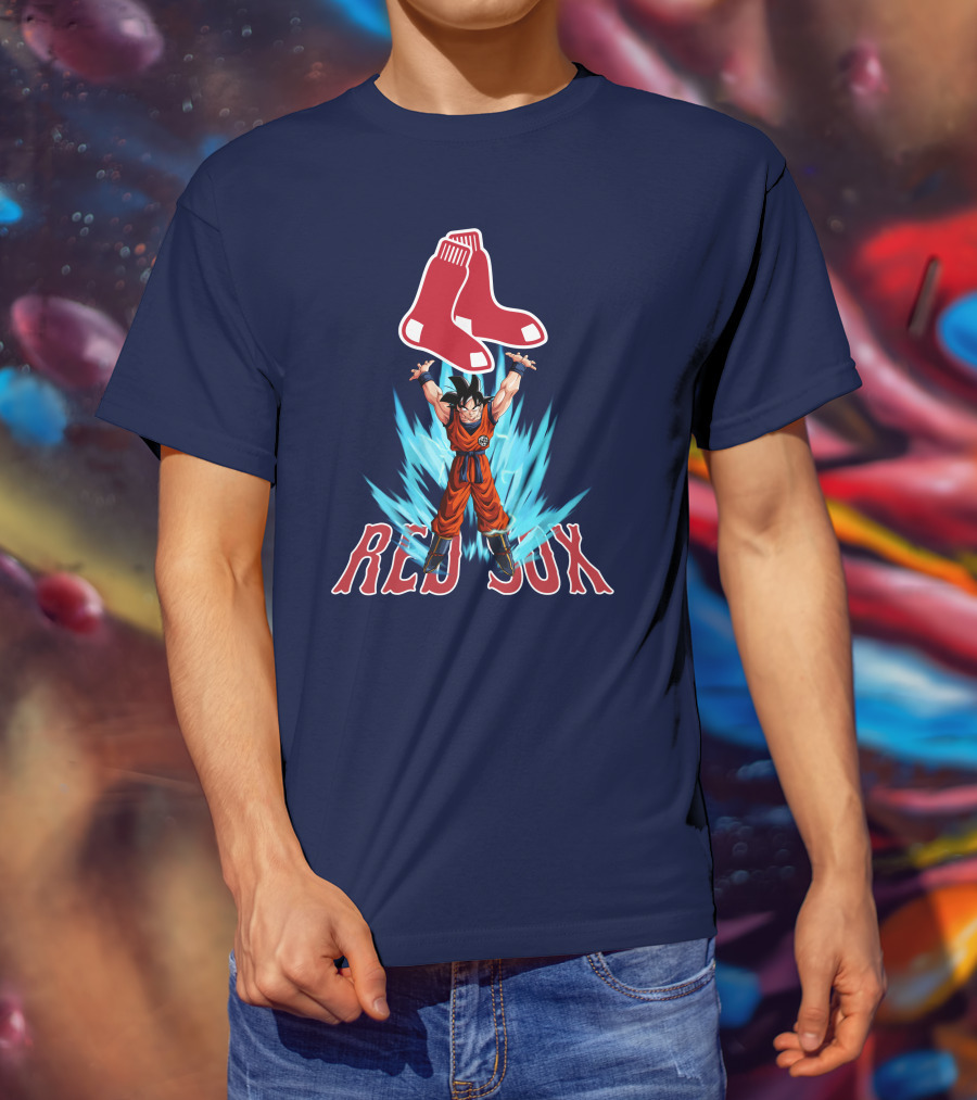 Boston Red Sox Goku Super Saiyan Transformation Socks T-Shirt