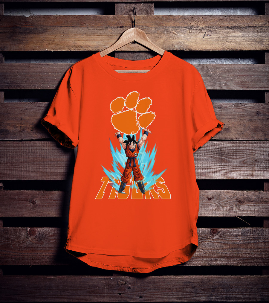 Clemson Tigers Super Saiyan Songoku Power Up T-Shirt