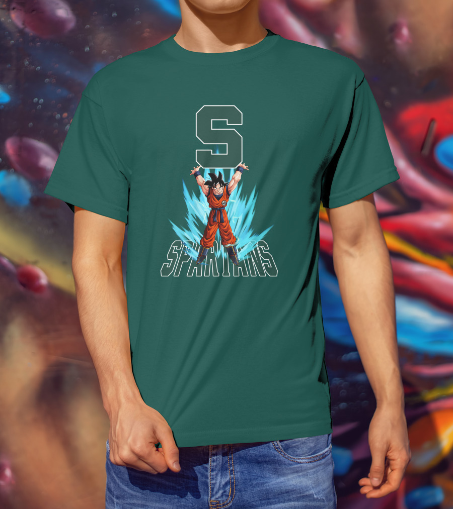 Michigan State Spartans Super Saiyan Goku Energy Burst T-Shirt