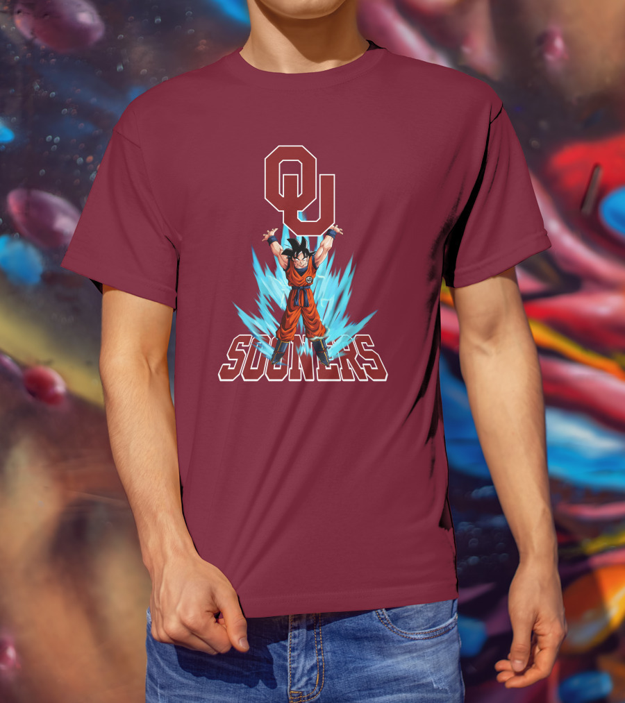 Oklahoma Sooners Ou Songoku Super Saiyan Energy Burst T-Shirt