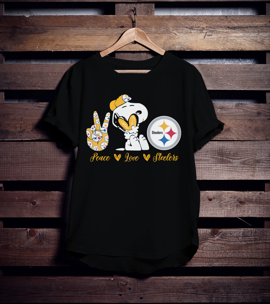 Peace Love Steelers Snoopy T-Shirt