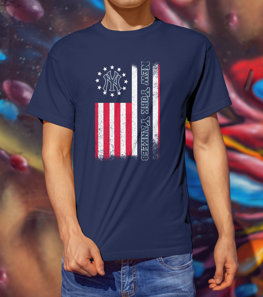 New York Yankees American Flag Stars And Stripes T-Shirt