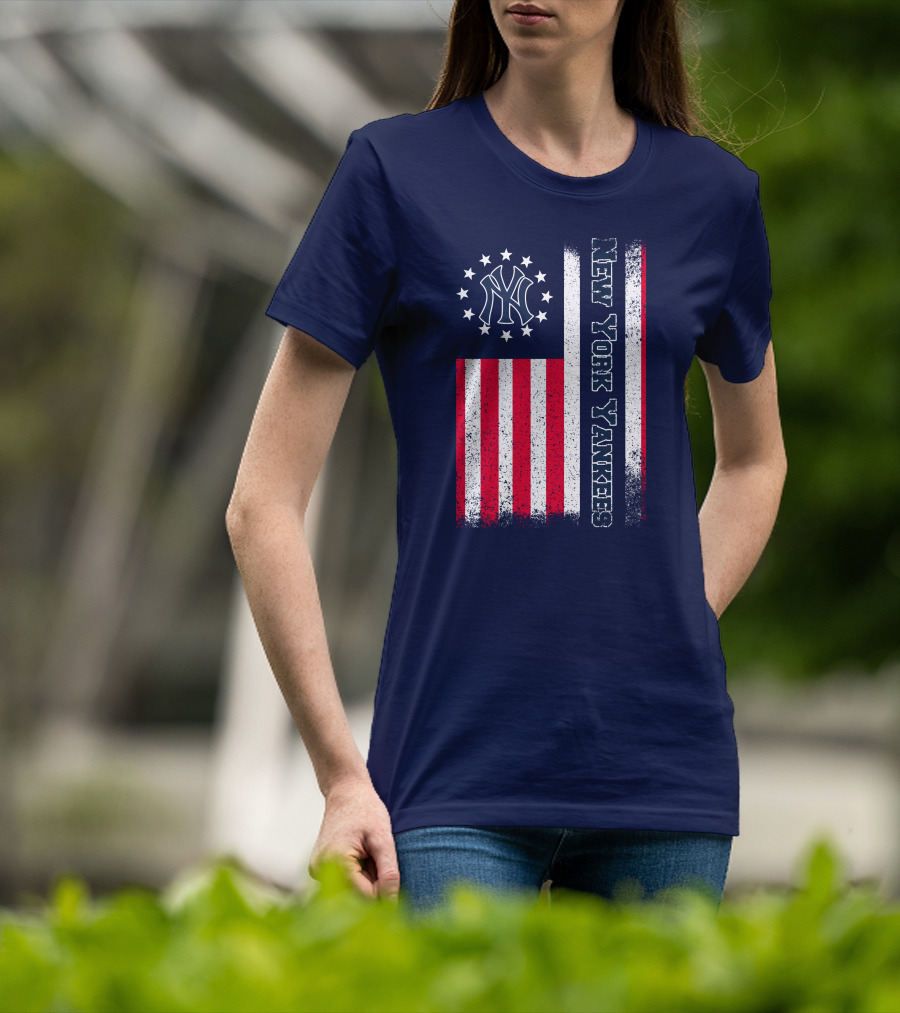 New York Yankees American Flag Stars And Stripes T-Shirt