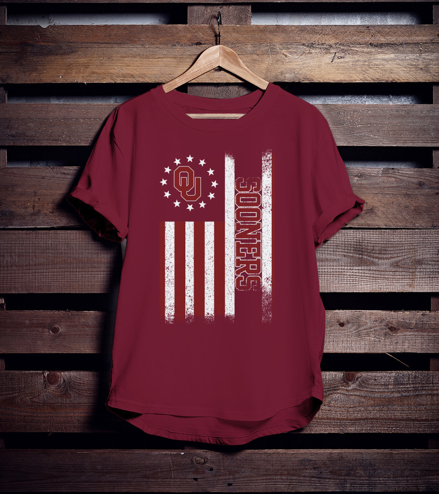 Oklahoma Sooners Ou Stars And Stripes Flag T-Shirt