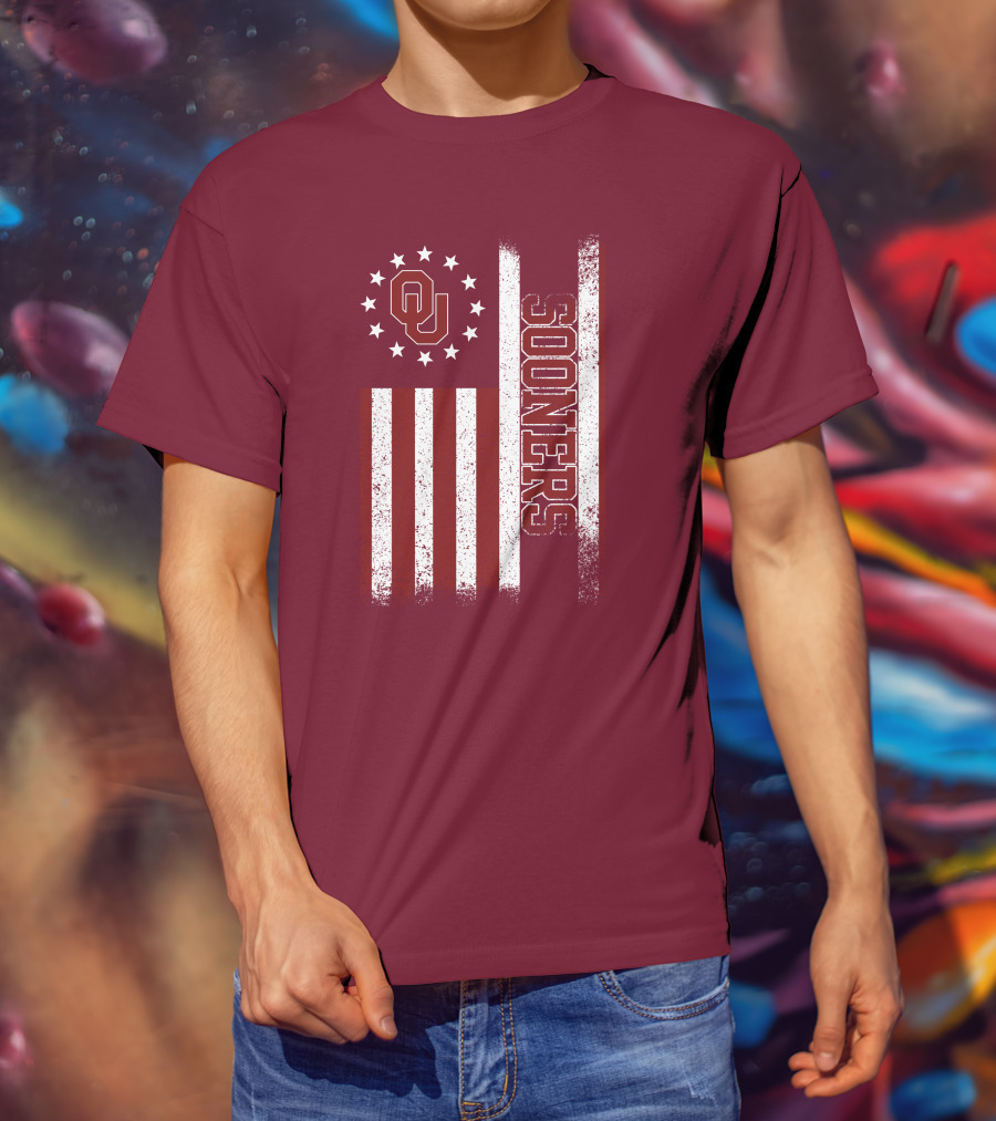 Oklahoma Sooners Ou Stars And Stripes Flag T-Shirt