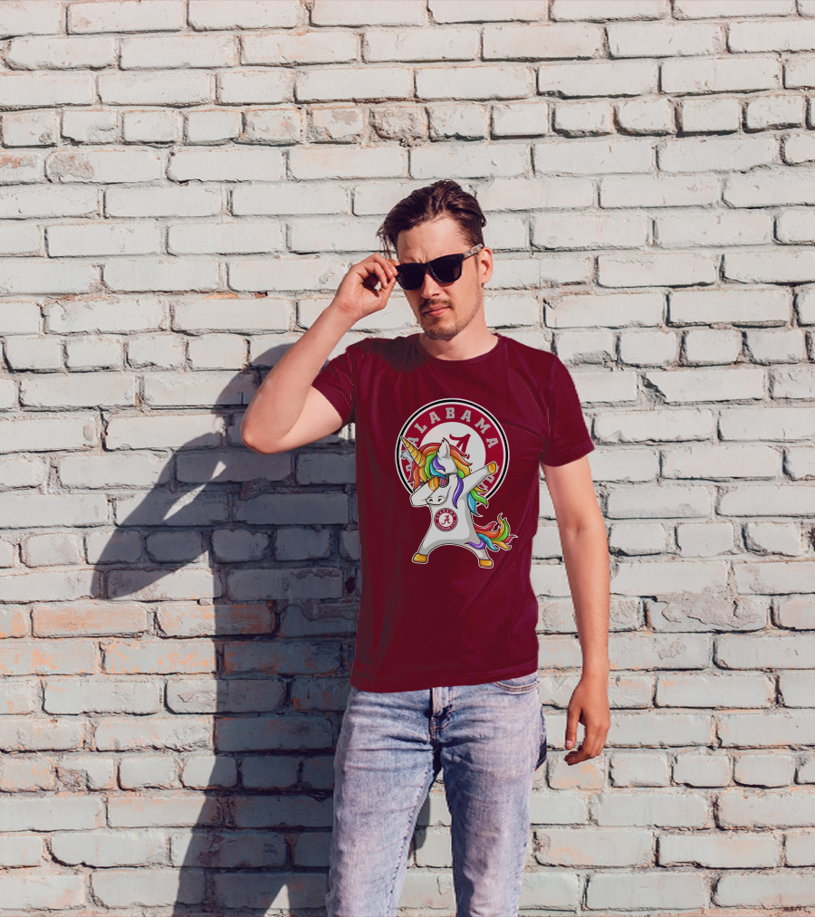 Alabama Crimson Tide Dabbing Unicorn T-Shirt
