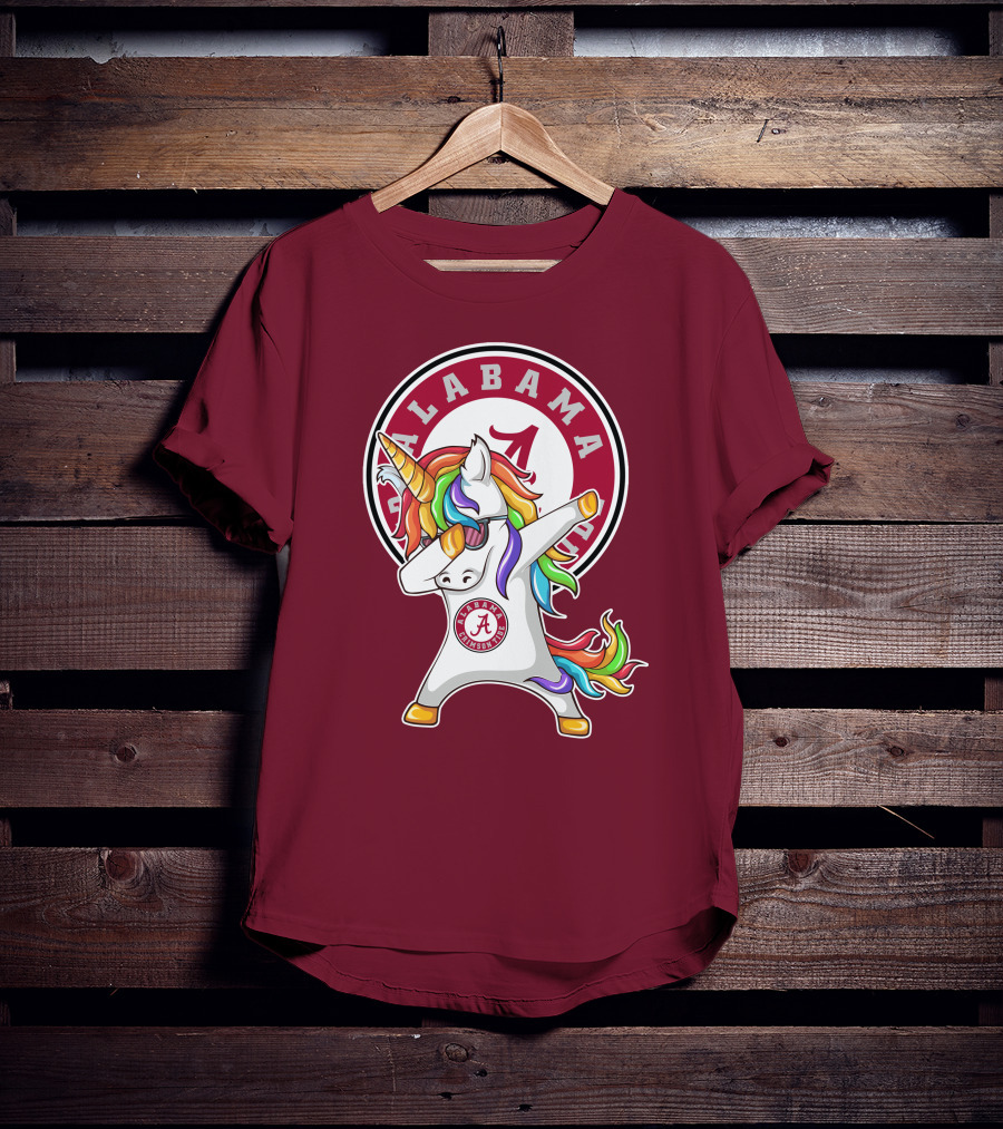 Alabama Crimson Tide Dabbing Unicorn T-Shirt