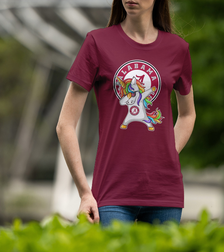 Alabama Crimson Tide Dabbing Unicorn T-Shirt