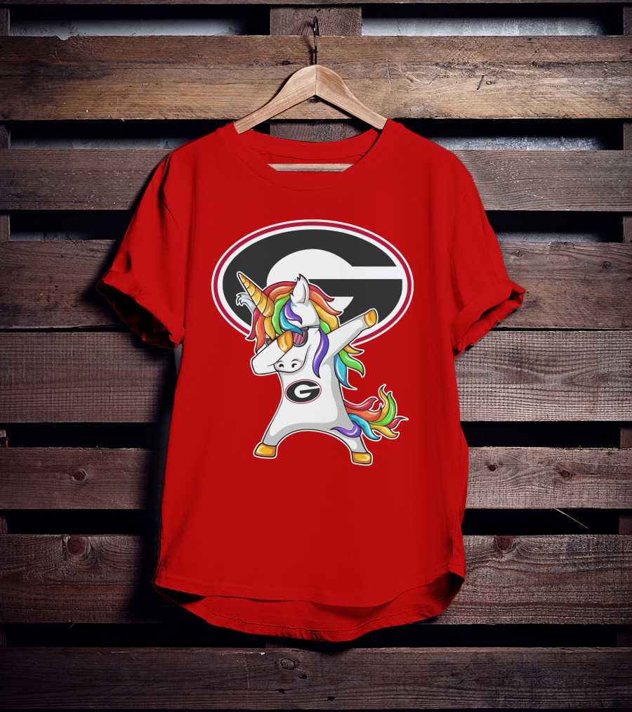 Georgia Bulldogs Dabbing Unicorn T-Shirt
