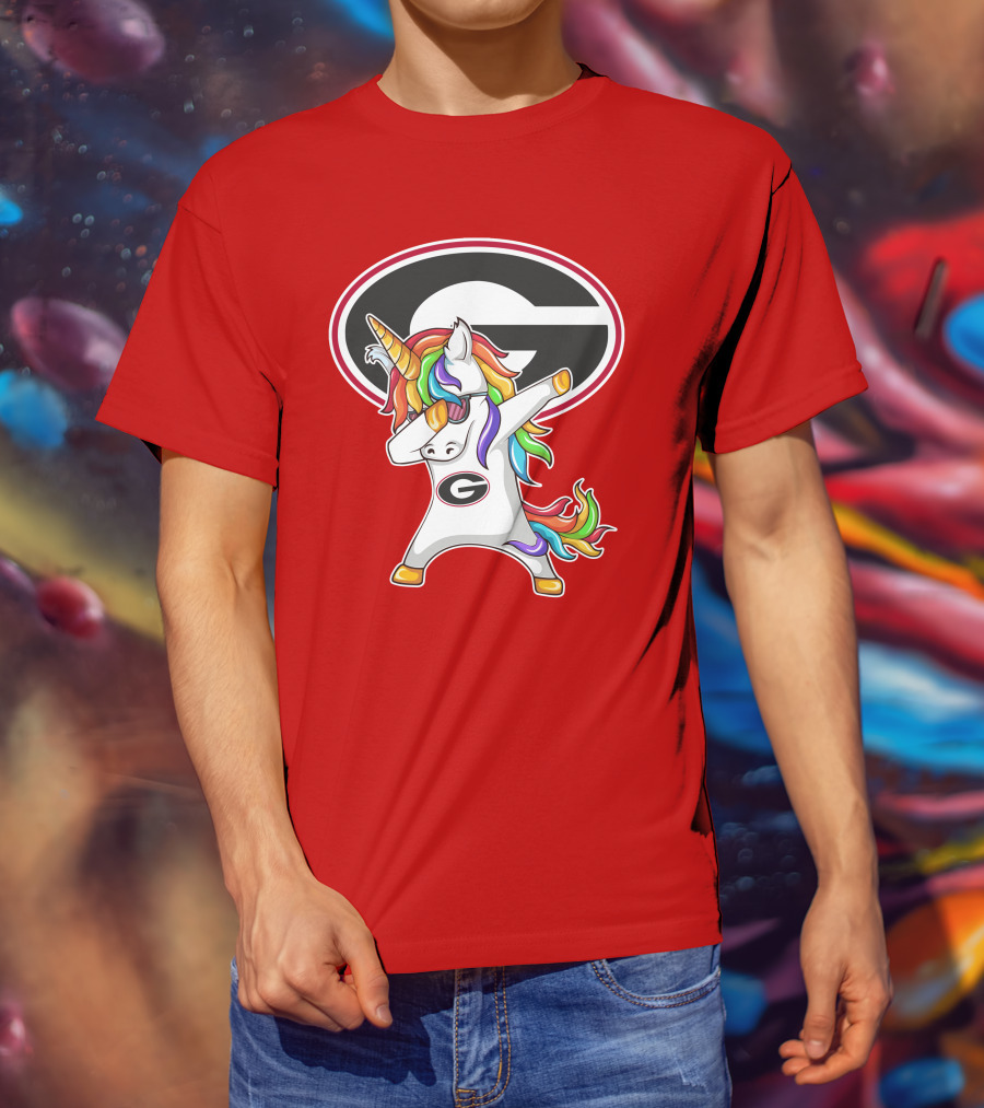 Georgia Bulldogs Dabbing Unicorn T-Shirt