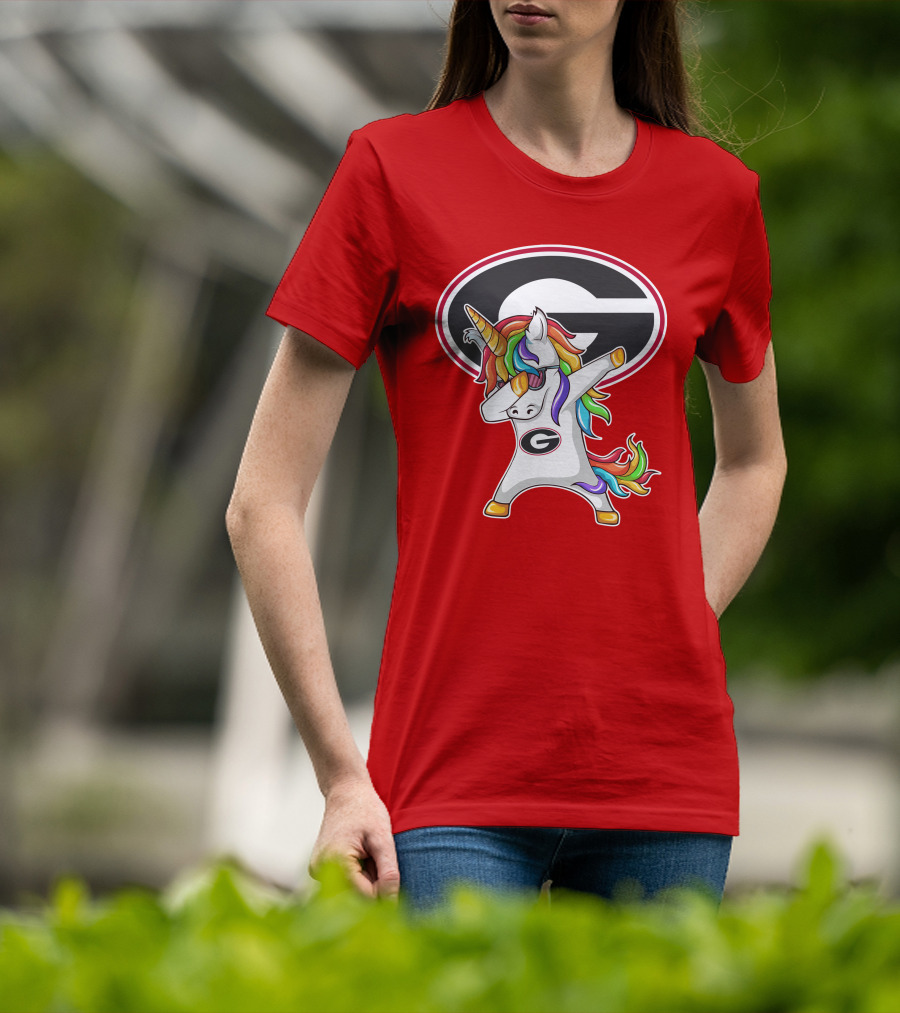 Georgia Bulldogs Dabbing Unicorn T-Shirt
