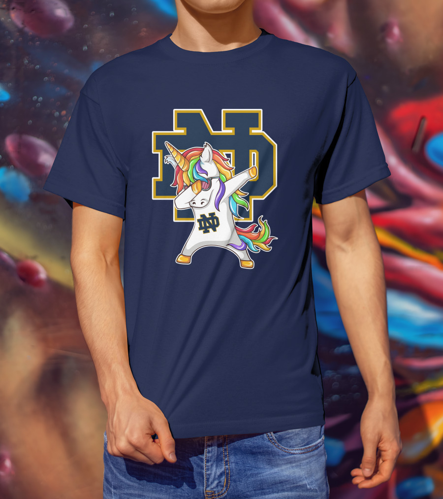Notre Dame Fighting Irish Dab Unicorn ND T-Shirt