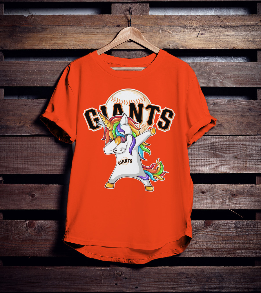 San Francisco Giants Unicorn Dabbing Baseball T-Shirt