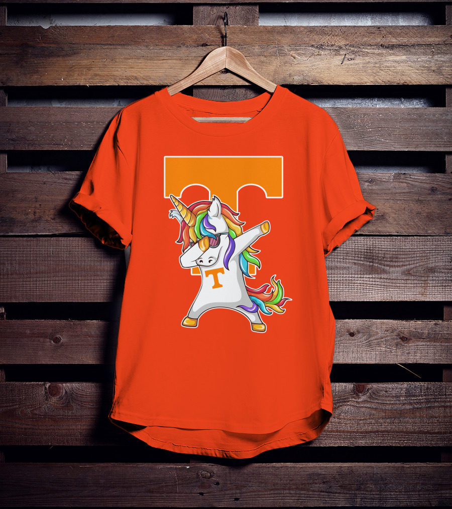 Tennessee Volunteers Dabbing Unicorn With Iconic Orange T T-Shirt