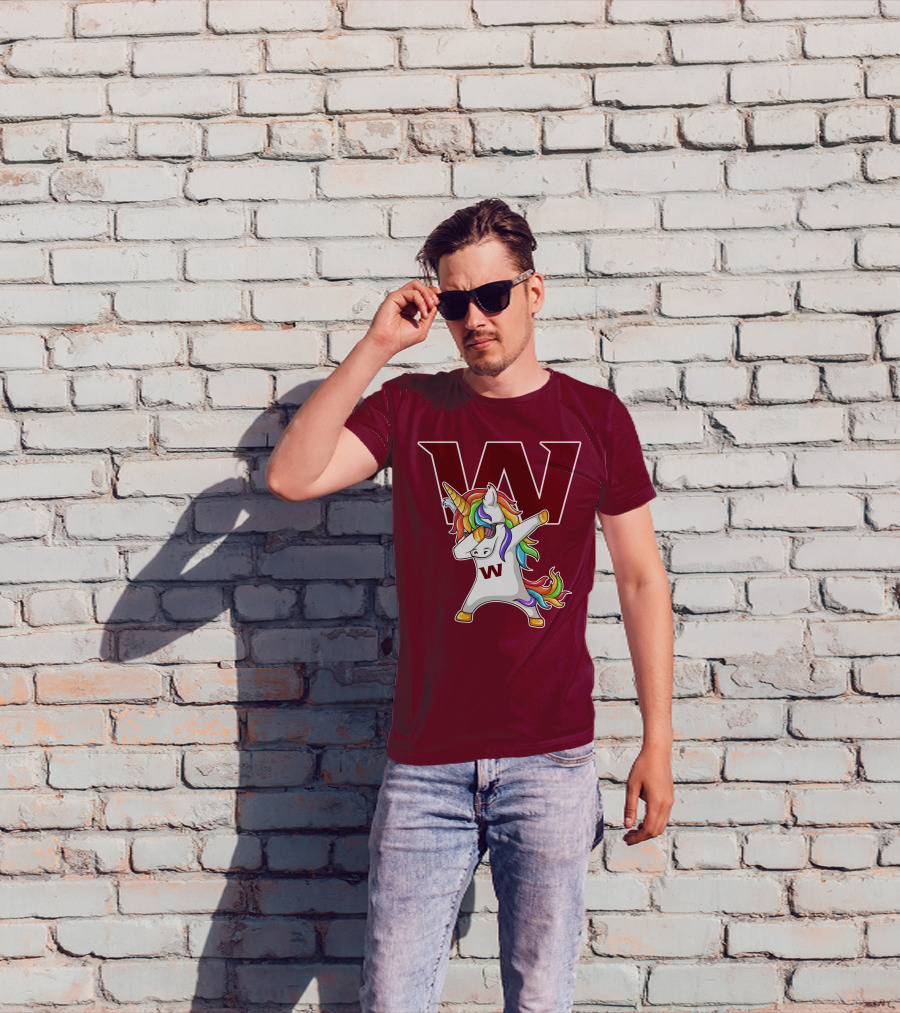 Washington Football Team Unicorn Dabbing W T-Shirt