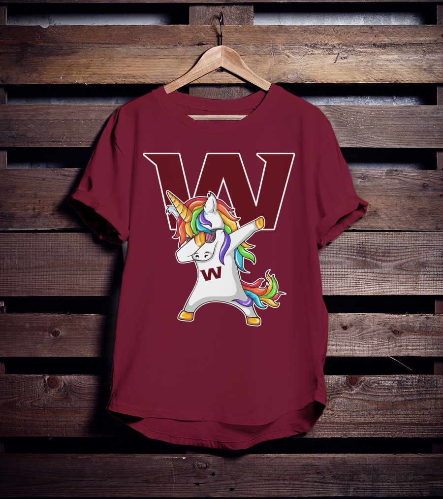 Washington Football Team Unicorn Dabbing W T-Shirt