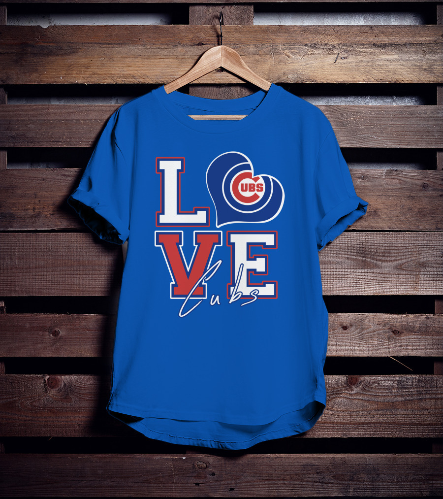 LOVE Cubs Heart Chicago Cubs T-Shirt