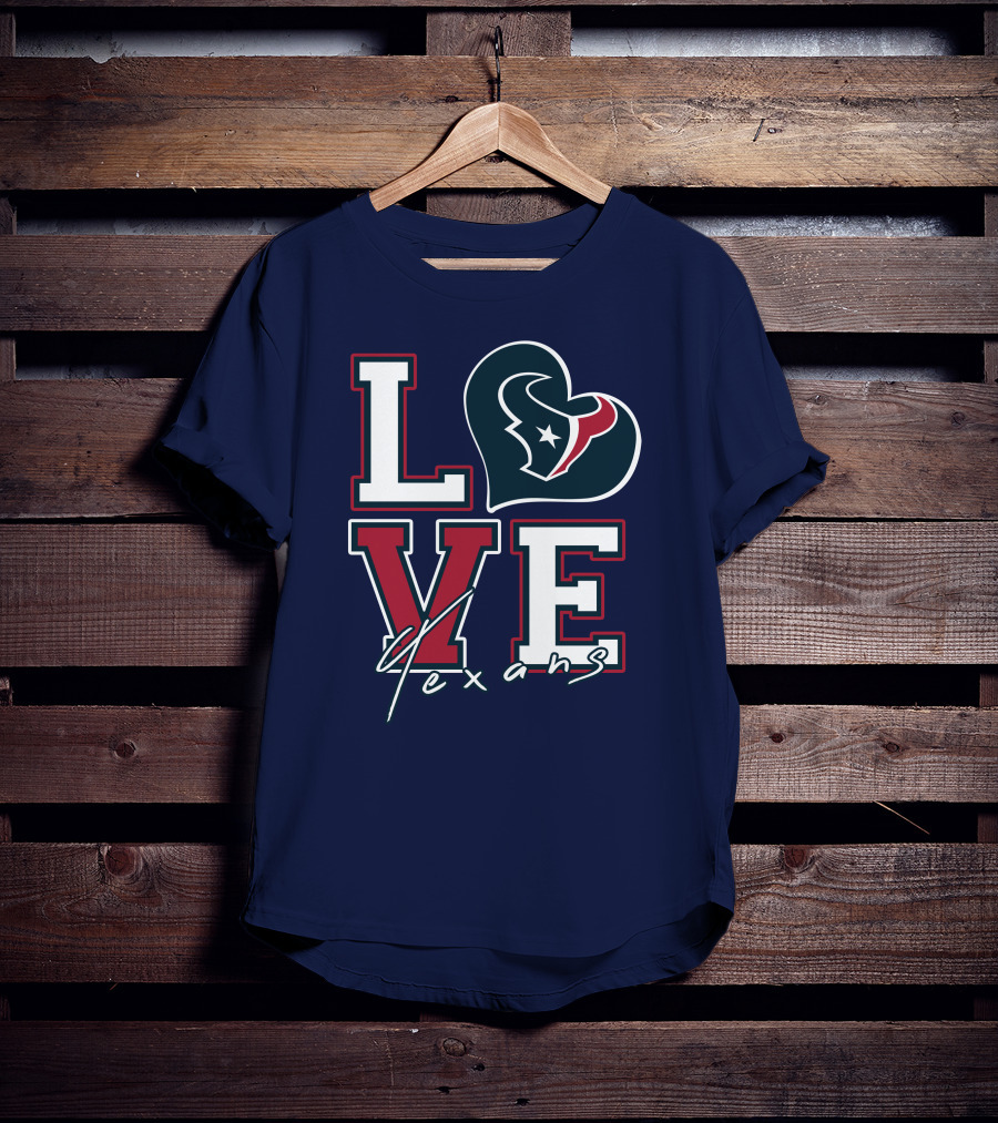 LOVE Houston Texans Logo NFL T-Shirt