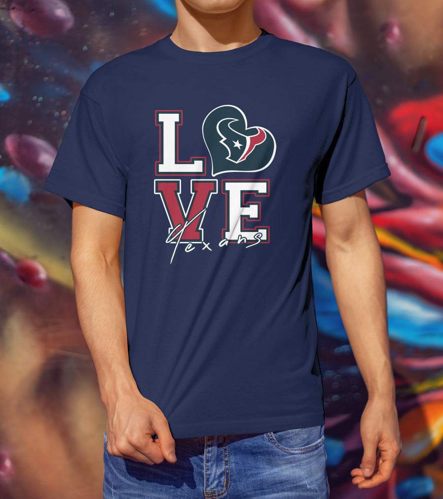 LOVE Houston Texans Logo NFL T-Shirt