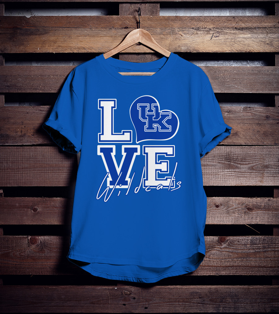 LOVE Kentucky Wildcats UK Heart Wildcats T-Shirt