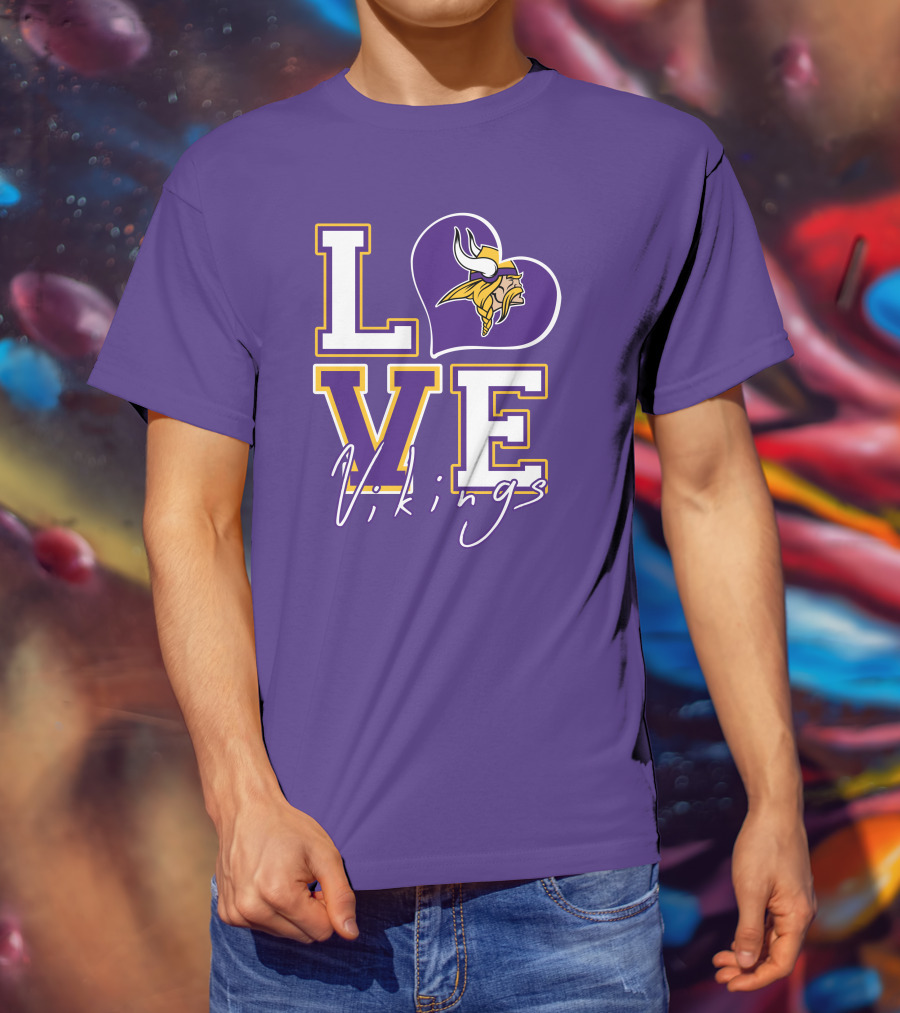 Love Minnesota Vikings Heart T-Shirt
