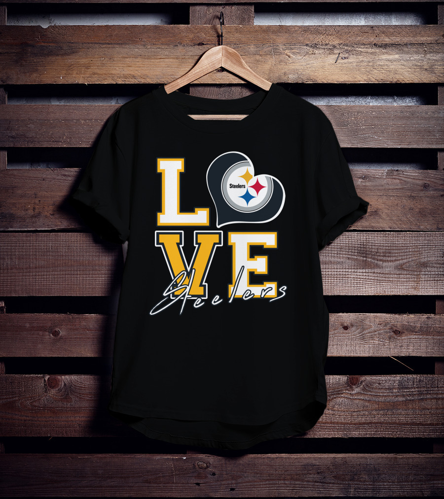 Steelers Love Pittsburgh Steelers Heart T-Shirt