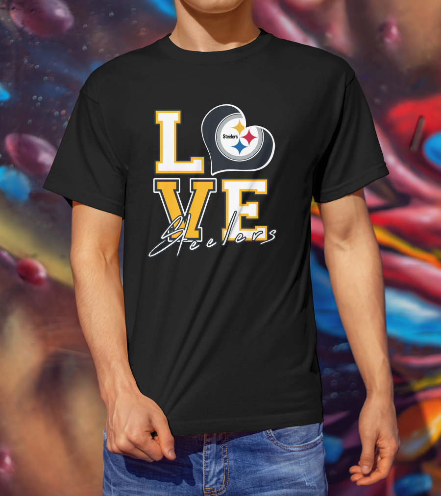 Steelers Love Pittsburgh Steelers Heart T-Shirt