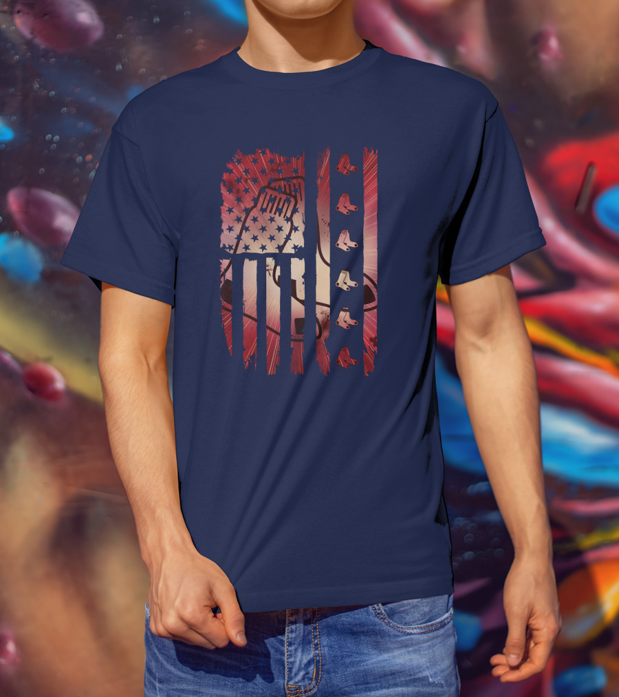 Boston Red Sox Patriotic Stars And Stripes T-Shirt