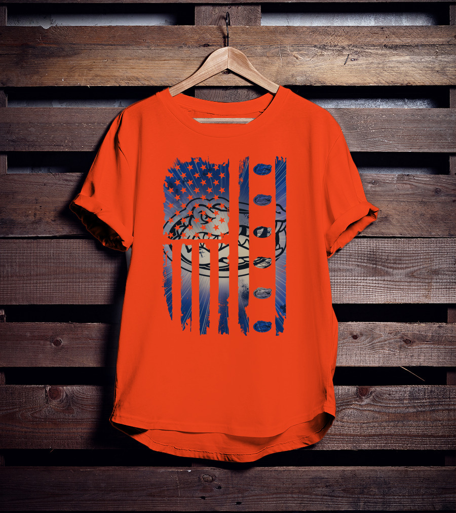 Florida Gators American Flag Stars Stripes T-Shirt