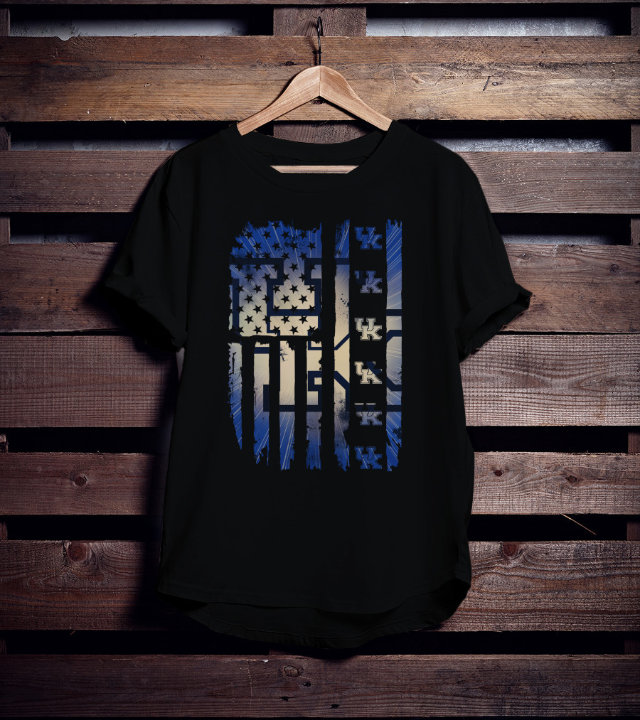 Kentucky Wildcats Uk American Flag T-Shirt