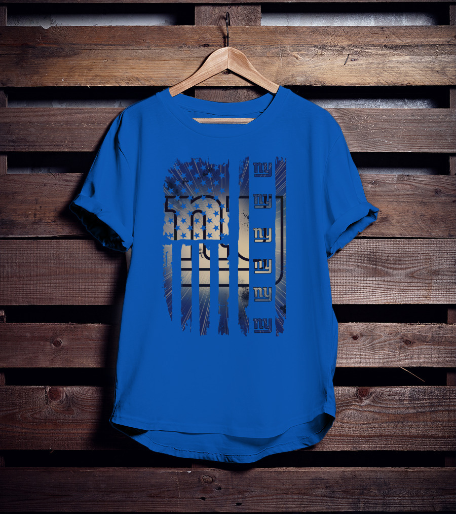 New York Giants Ny American Flag Stars T-Shirt