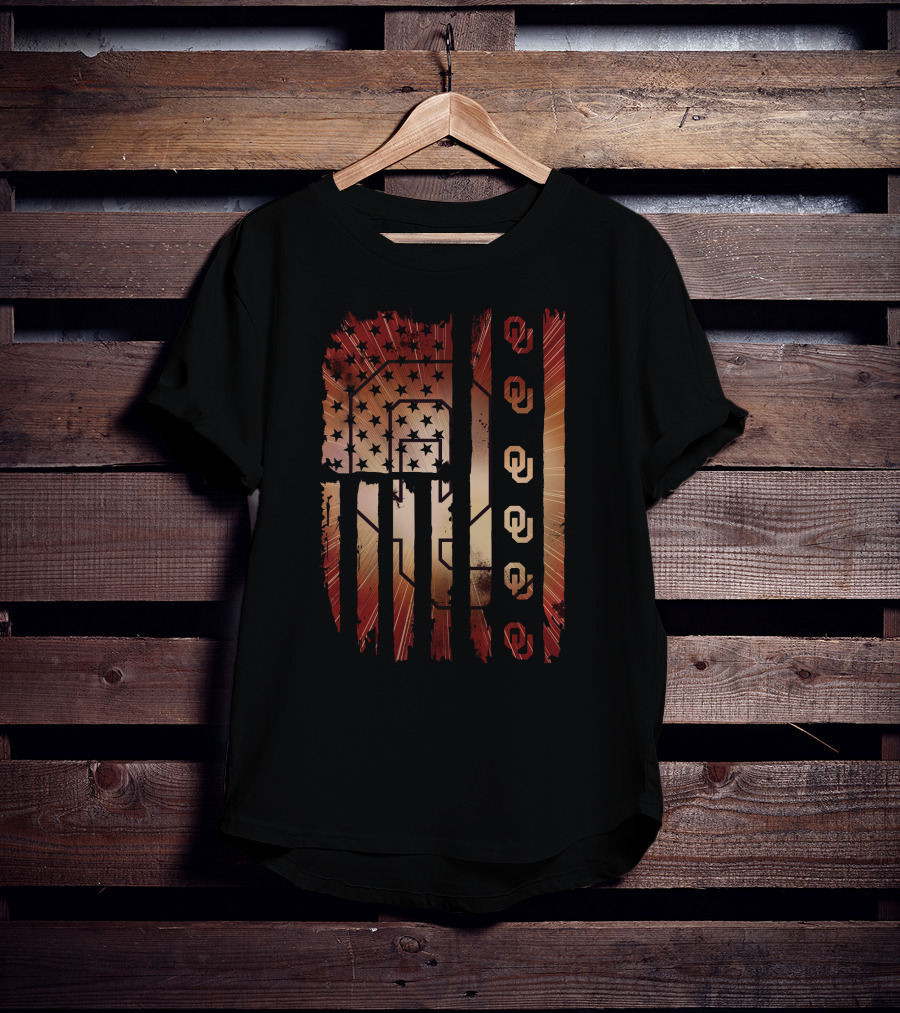 Oklahoma Sooners American Flag Stars T-Shirt