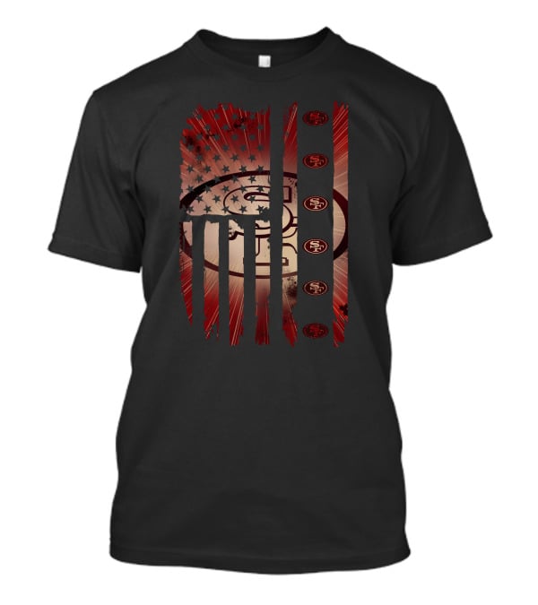 San Francisco 49ers American Flag Fan Gear T-Shirt