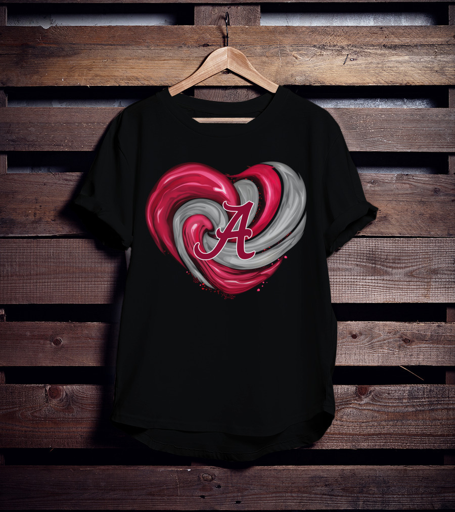 Alabama Crimson Tide Heart Swirl A T-Shirt