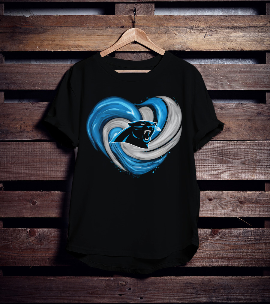 Carolina Panthers Heart Tornado T-Shirt