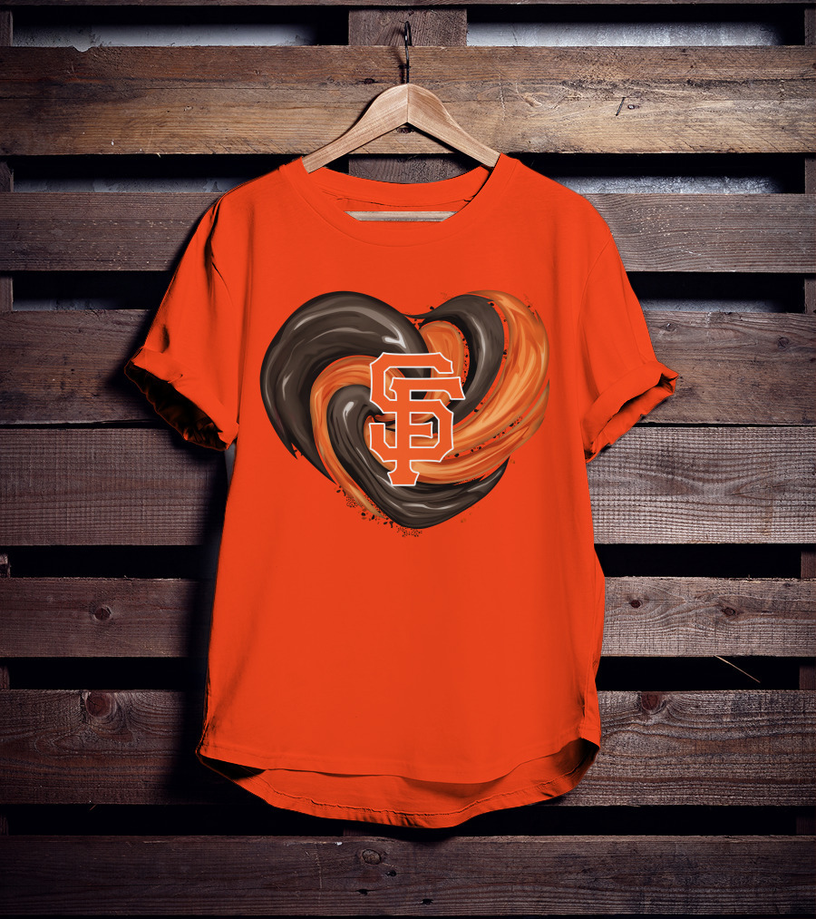 San Francisco Giants Heart Logo Swirl T-Shirt