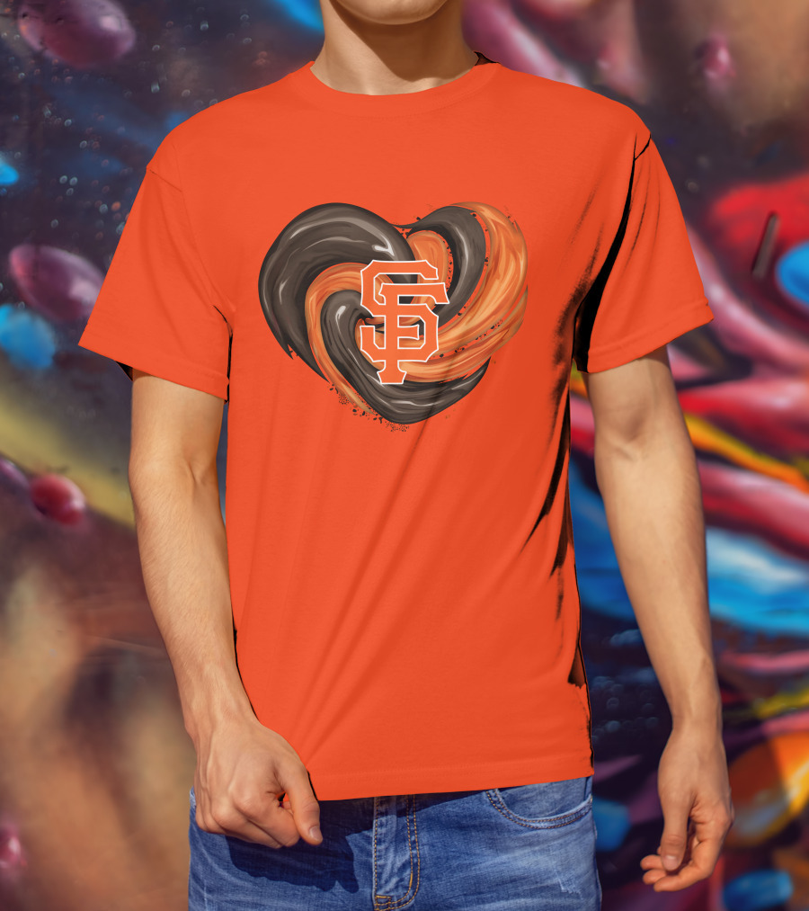 San Francisco Giants Heart Logo Swirl T-Shirt